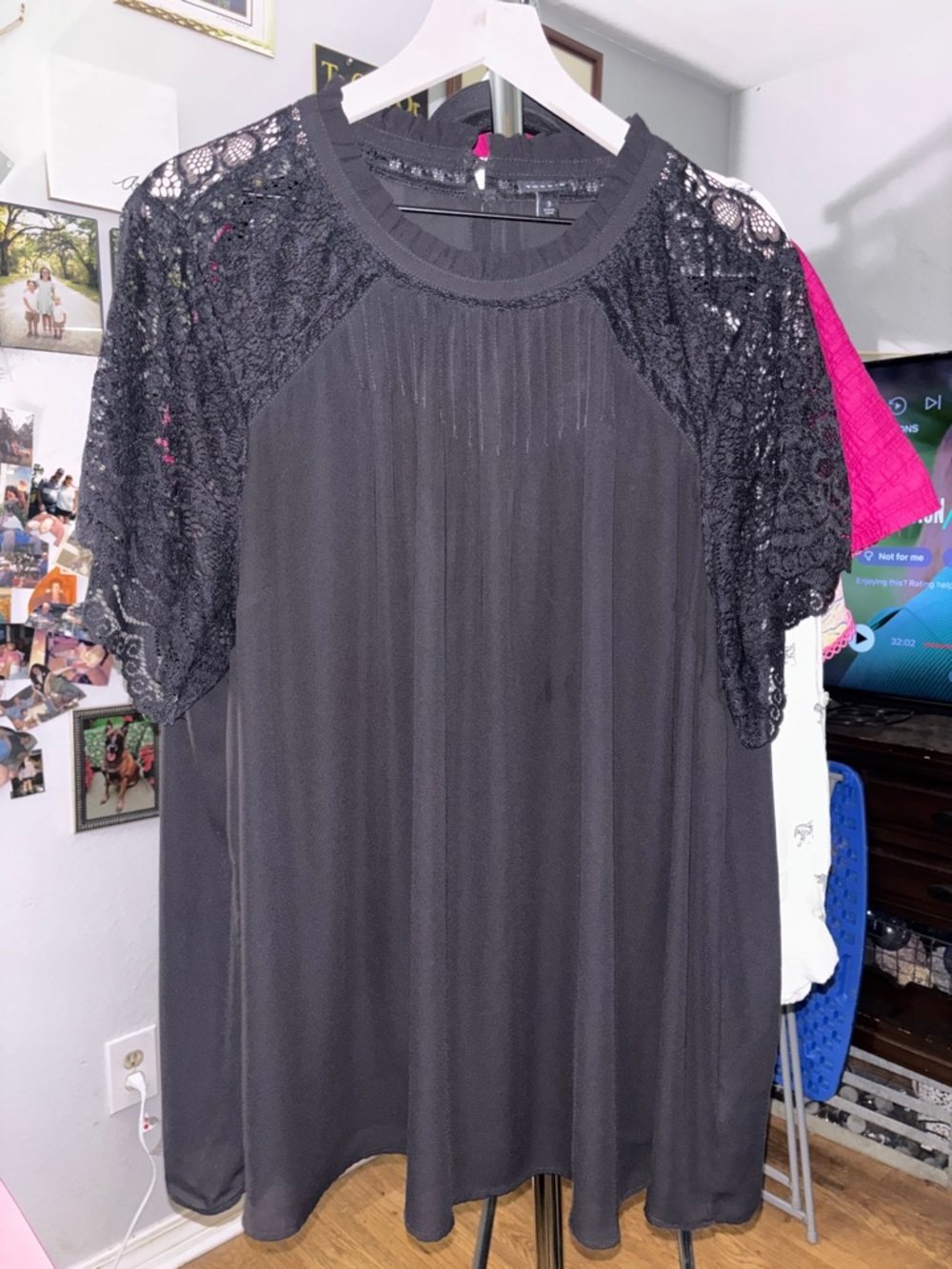 Torrid Georgette Lace Trim Blouse